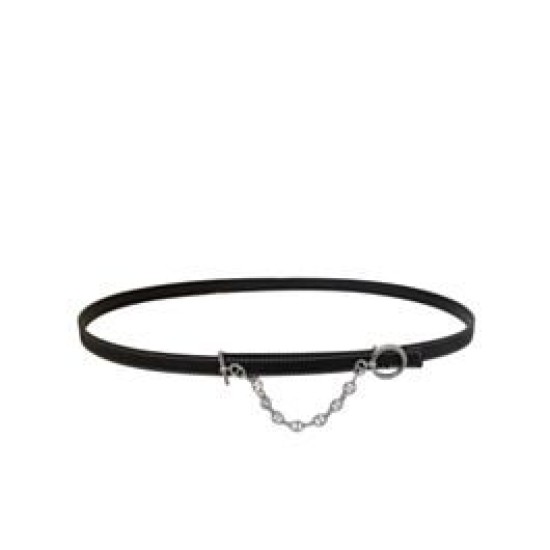Replica Hermes Epsom Leather Belt Silver Hardware Black