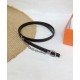 Replica Hermes Epsom Leather Belt Silver Hardware Black