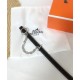 Replica Hermes Epsom Leather Belt Silver Hardware Black