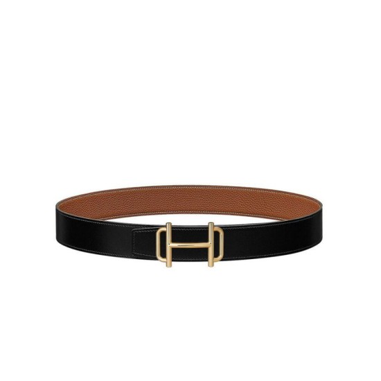 Replica Hermes Royal Belt Buckle &amp; Reversible Leather Strap 38mm Coffee