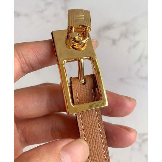 Fake Hermes Lucky 15 Reversible Belt Coffee Replica