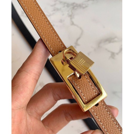 Fake Hermes Lucky 15 Reversible Belt Coffee Replica