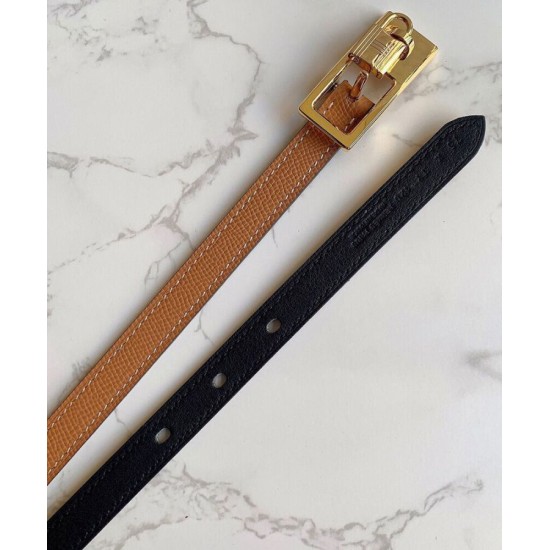 Fake Hermes Lucky 15 Reversible Belt Coffee Replica