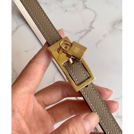 Fake Hermes Lucky 15 Reversible Belt Khaki Replica