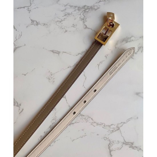 Fake Hermes Lucky 15 Reversible Belt Khaki Replica