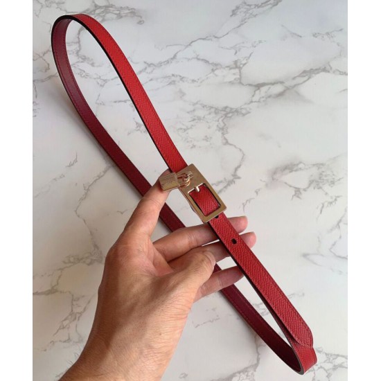 Replica Hermes Lucky 15 Reversible Belt Red
