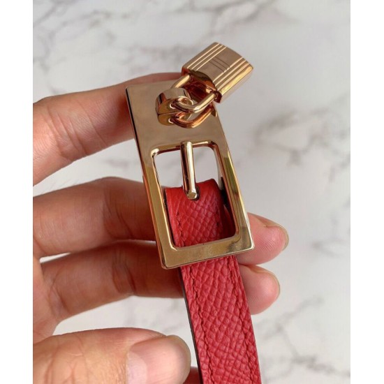Replica Hermes Lucky 15 Reversible Belt Red