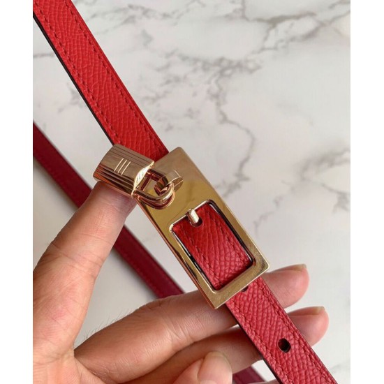 Replica Hermes Lucky 15 Reversible Belt Red