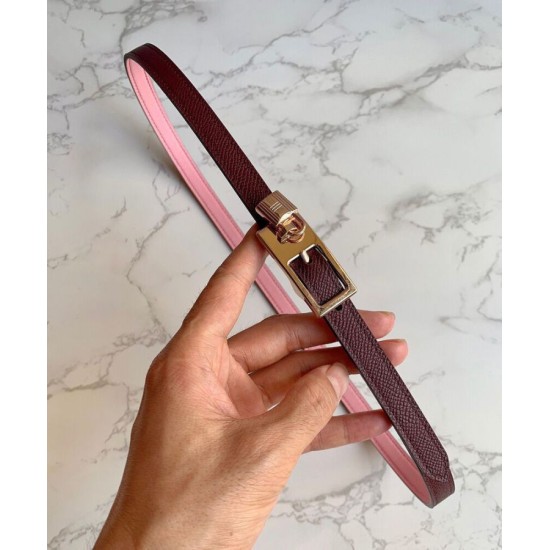 Fake Hermes Lucky 15 Reversible Belt Mauve Replica