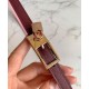Fake Hermes Lucky 15 Reversible Belt Mauve Replica