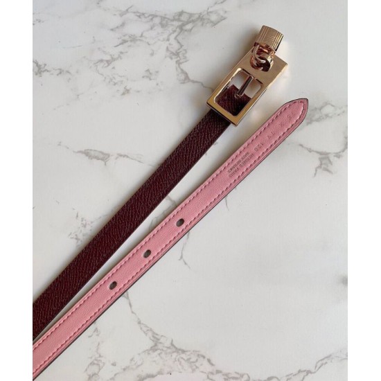 Fake Hermes Lucky 15 Reversible Belt Mauve Replica