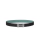Fake Hermes H Au Carre Belt Buckle &amp; Reversible Leather Strap 32mm Light Blue Replica