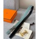 Fake Hermes H Au Carre Belt Buckle &amp; Reversible Leather Strap 32mm Light Blue Replica