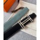 Fake Hermes H Au Carre Belt Buckle &amp; Reversible Leather Strap 32mm Light Blue Replica