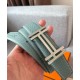 Fake Hermes H Au Carre Belt Buckle &amp; Reversible Leather Strap 32mm Light Blue Replica