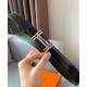 Fake Hermes H Au Carre Belt Buckle &amp; Reversible Leather Strap 32mm Green Replica