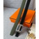 Fake Hermes H Au Carre Belt Buckle &amp; Reversible Leather Strap 32mm Green Replica