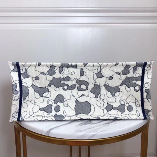 Replica Dior Book Tote Bag Around The World Embroidered Canvas Blue