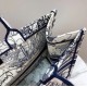 Replica Dior Book Tote Bag Around The World Embroidered Canvas Blue