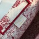 Fake Dior Book Tote Bag Hydrangea Flowers Canvas Red Replica