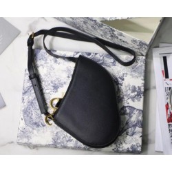 Fake Dior Saddle Trio Pouch With Strap Black Replica
