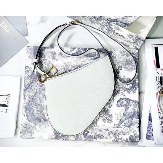 Fake Dior Saddle Trio Pouch With Strap White Replica