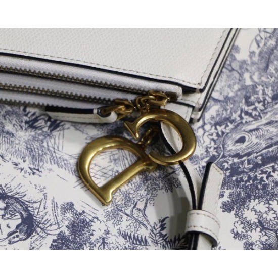 Fake Dior Saddle Trio Pouch With Strap White Replica