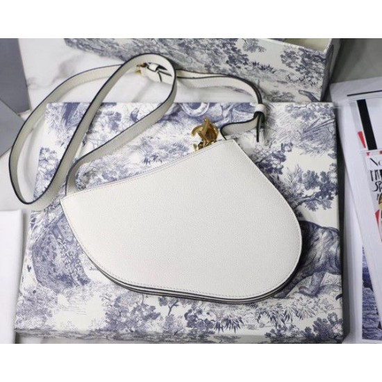 Fake Dior Saddle Trio Pouch With Strap White Replica