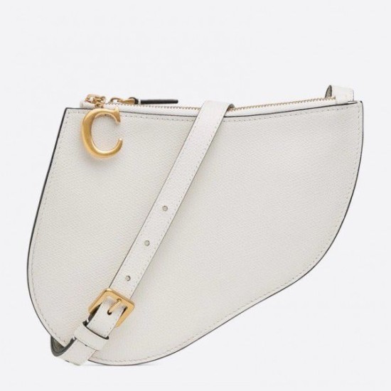 Fake Dior Saddle Trio Pouch With Strap White Replica