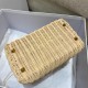 Fake Dior Medium Lady Dior Bag In Wicker and White Oblique Jacquard Replica