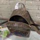 Fake Glazed Fabric Mini Backpack Brown Replica