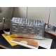 Replica Fendi Baguette Medium Bag With FF Motif Silver