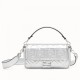 Replica Fendi Baguette Medium Bag With FF Motif Silver