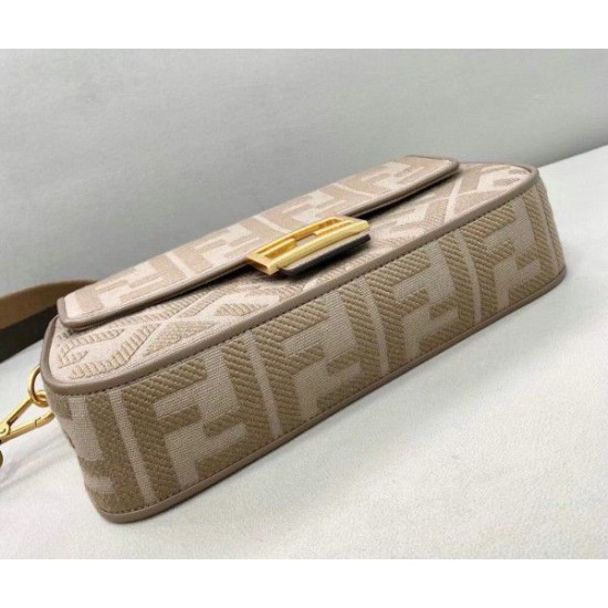 Replica Fendi Medium Baguette FF Bag Grey