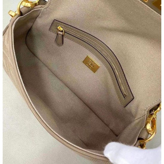 Replica Fendi Medium Baguette FF Bag Grey