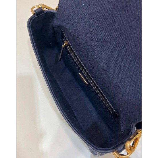 Replica Fendi Medium Baguette FF Bag Blue