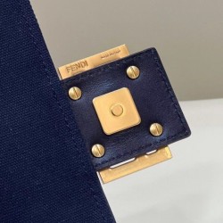 Replica Fendi Medium Baguette FF Bag Blue