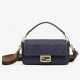Replica Fendi Medium Baguette FF Bag Blue