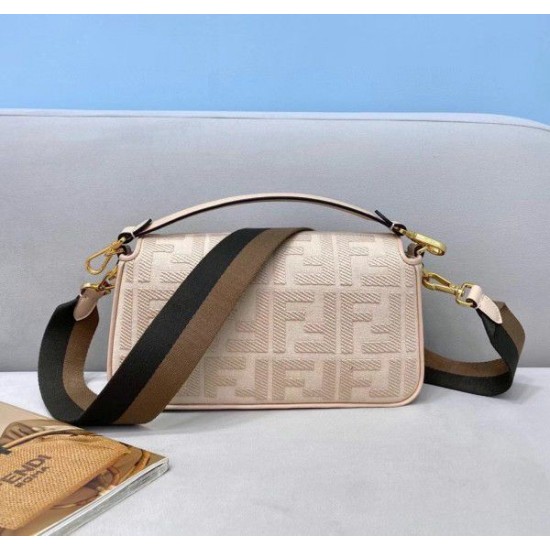 Replica Fendi Medium Baguette FF Bag Pink Replica Fendi Medium Baguette FF Bag Pink