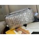Fake Baguette Large Bag Lambskin With FF Motif Silver Replica