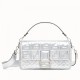 Fake Baguette Large Bag Lambskin With FF Motif Silver Replica
