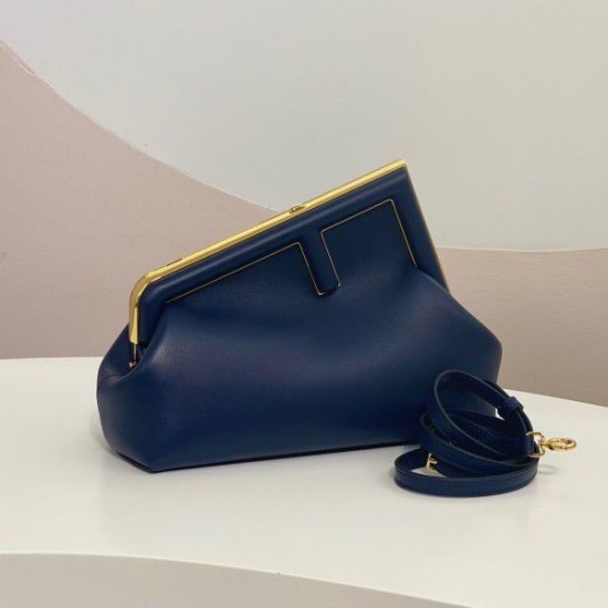Replica First Small Bag Nappa Leather Dark Blue