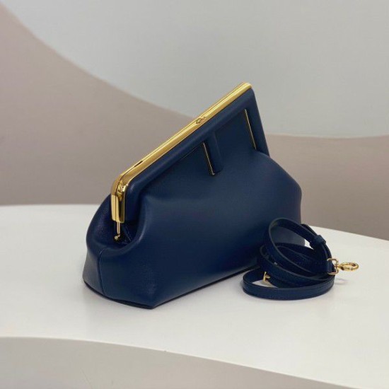 Replica First Small Bag Nappa Leather Dark Blue