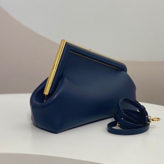 Replica First Small Bag Nappa Leather Dark Blue