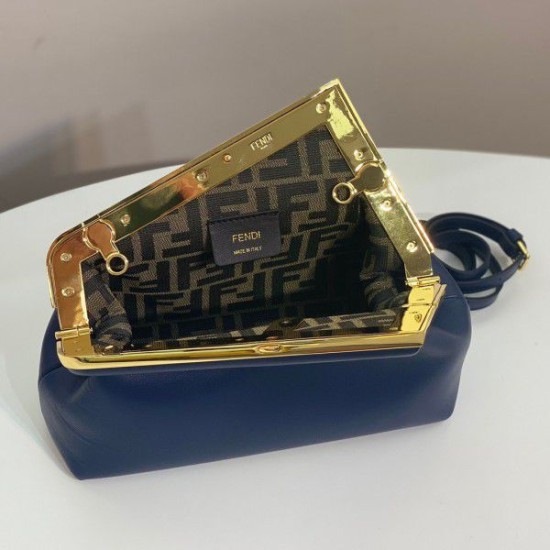 Replica First Small Bag Nappa Leather Dark Blue