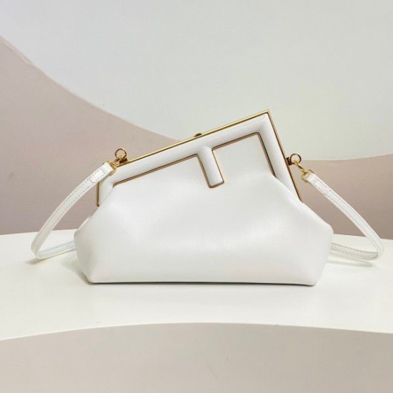 Fake First Small Bag In Mint Nappa Leather White Replica