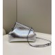 Fake First Small Bag Silver Laminated Leather Replica