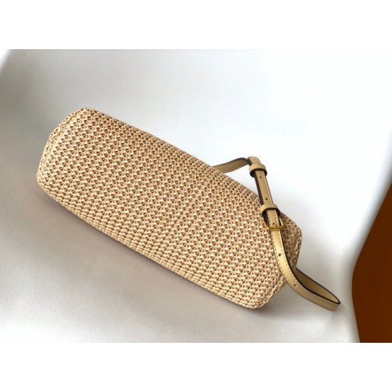 Fake First Small Bag Raffia Macrame Beige Replica