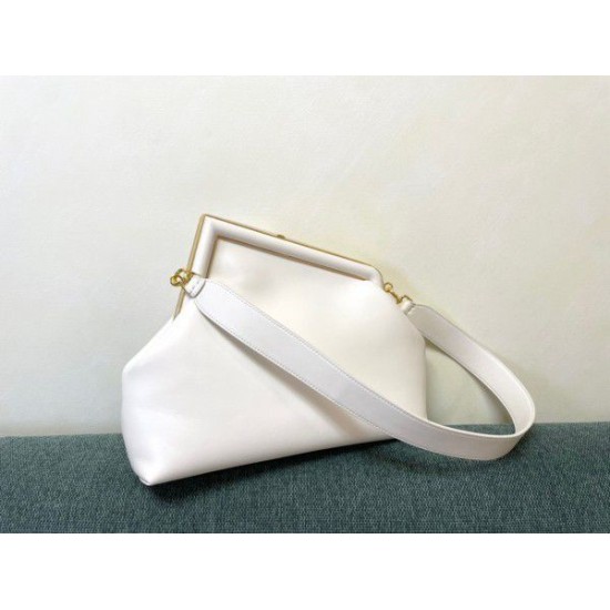Replica First Medium Bag Nappa Leather White