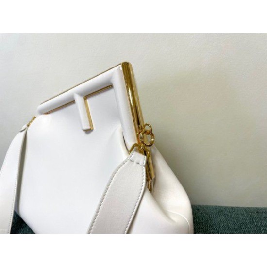 Replica First Medium Bag Nappa Leather White